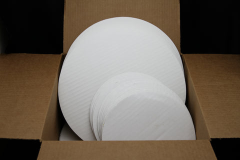 12" and 8" White Round Cake Boards