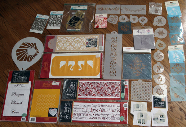 Box of Various Stencils